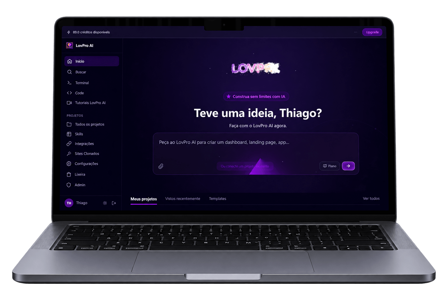 Notebook exibindo o LovPro AI